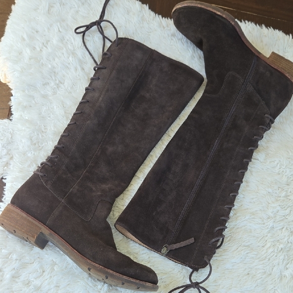 Sofft Shoes - Sofft Sharnell II Chocolate Suedw OTK Lace-up Boots US 9.5